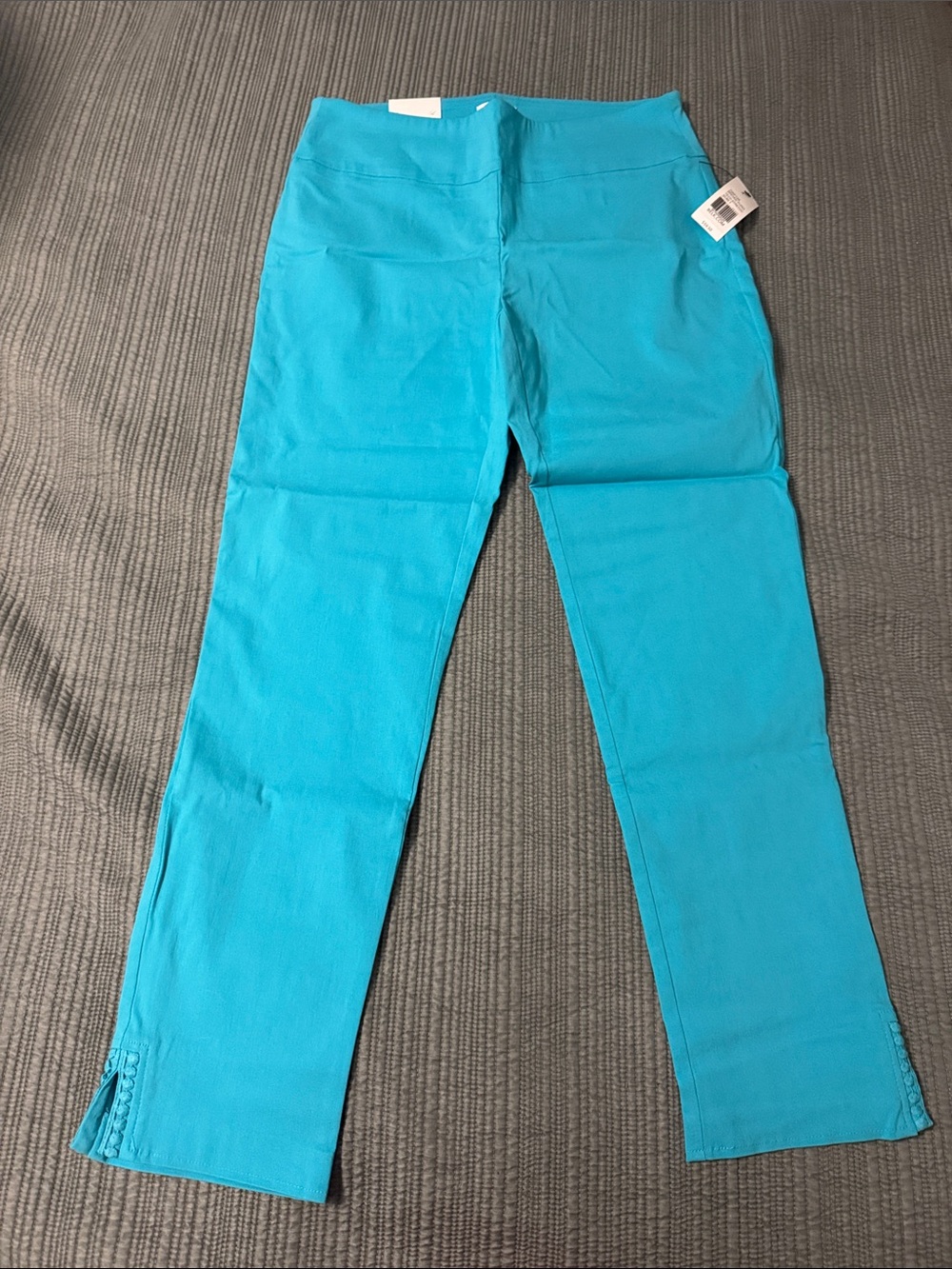crown & ivy Turquoise Straight Leg Jeans